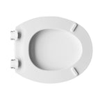 Sedile universale wc Carrara & Matta Canyon in legno bianco larghezza 37 cm cerniere regolabili in pvc