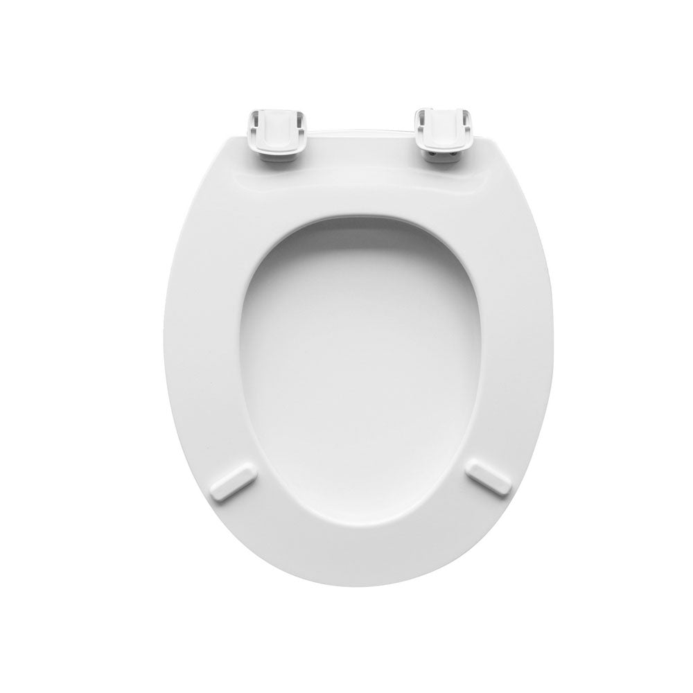 Sedile universale wc Carrara & Matta Canyon in legno bianco larghezza 37 cm cerniere regolabili in pvc