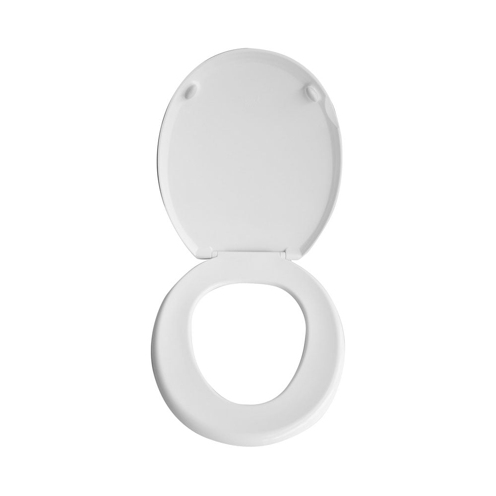 Sedile wc universale bianco Carrara & Matta Tecnoplast Atlantico cerniere fisse in pvc