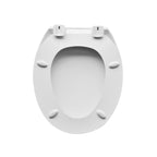 Sedile wc universale bianco Carrara & Matta Tecnoplast Atlantico cerniere fisse in pvc
