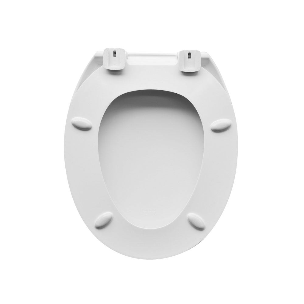 Sedile wc universale bianco Carrara & Matta Tecnoplast Atlantico cerniere fisse in pvc