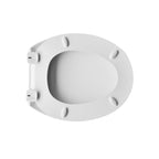 Sedile wc universale bianco Carrara & Matta Tecnoplast Atlantico cerniere fisse in pvc
