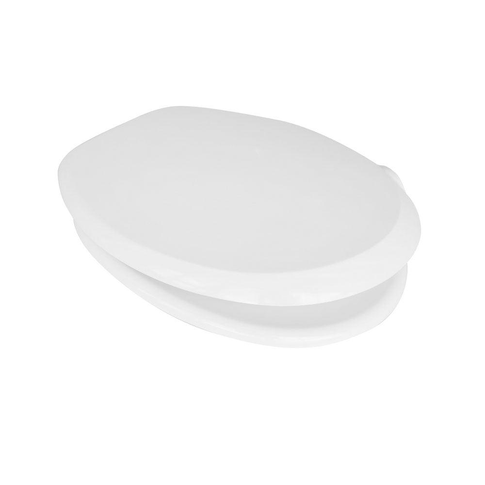 Sedile wc universale bianco Carrara & Matta Tecnoplast Atlantico cerniere fisse in pvc