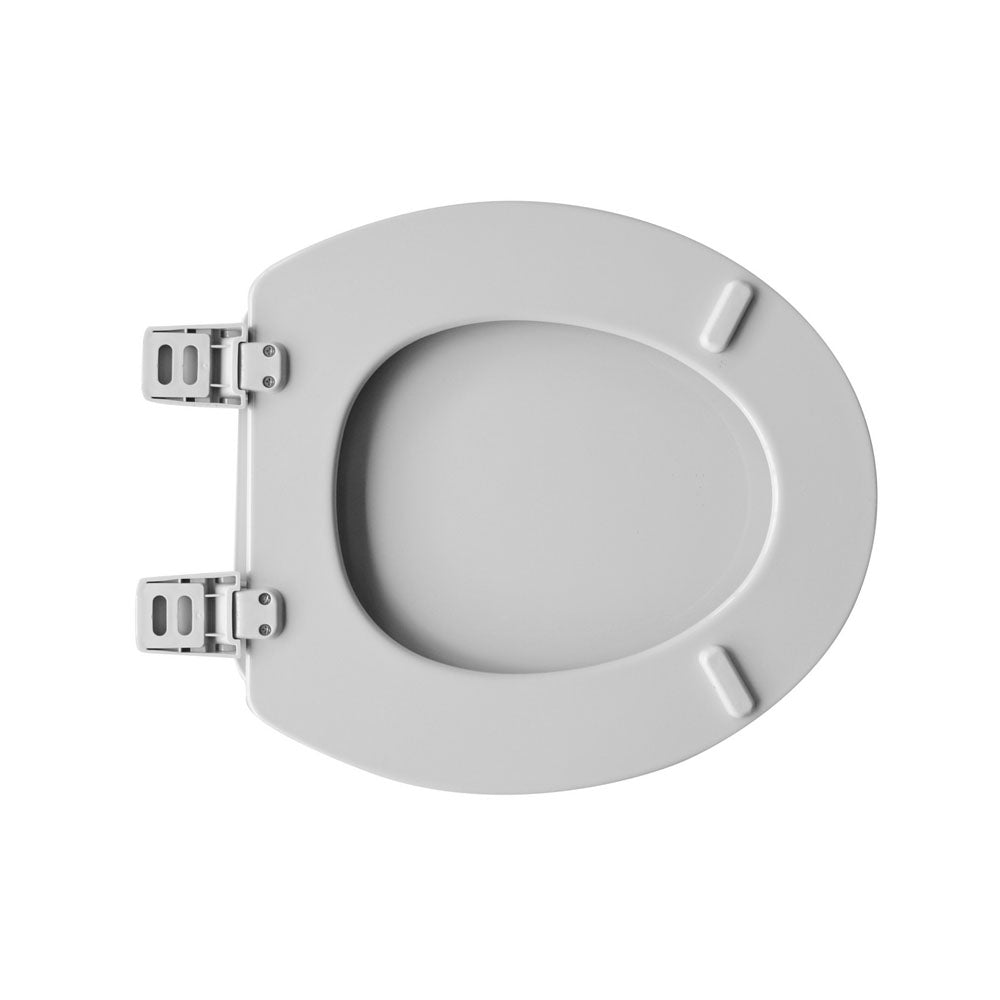 Sedile wc universale legno e poliestere Carrara & Matta Modello 5000 cerniere in plastica- Grigio