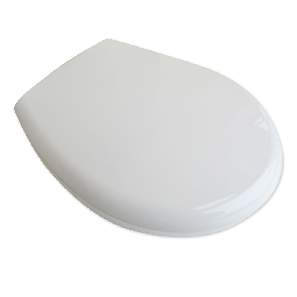 Sedile universale per wc modello Vulcano in polipropilene bianco larghezza 36
