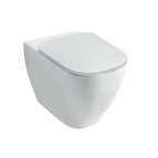 Santari filomuro serie Forever 55 in ceramica bianca con coprivaso chiusura softclose- Disegno Ceramica