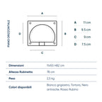Punto acqua a terra con rubinetto in alluminio verniciato bianco modello Fasten