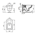 Vaso sospeso Ideal Standard modello I.life A 54x36 cm con sedile SoftClose