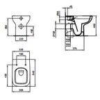Vaso filomuro Ideal Standard modello I.life A 54