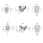 Sanitari Sospesi F50 Small Domus Falerii wc - sedile softclose - bidet