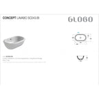 Lavabo Sottopiano Ceramica Globo Forty3 60x37 SC043.BI