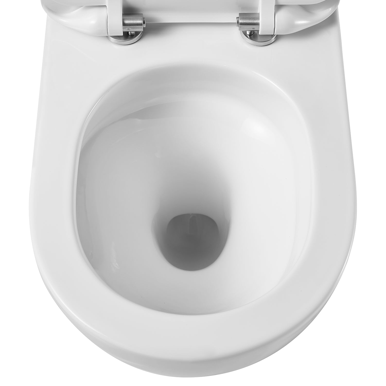 Sanitari bagno sospesi con copriwater BathCore modello Serenity Rimless/Tornado Quiet 49.5x36.5 cm - Bianco