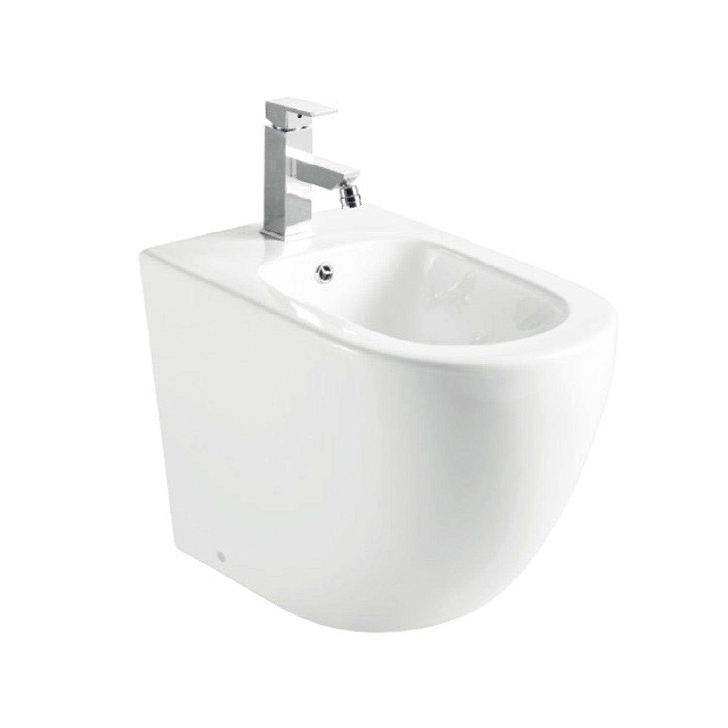 Sanitari bagno filomuro BathCore modello PureEssence Rimless/Tornado Quiet 57x36.5 cm - Bianco