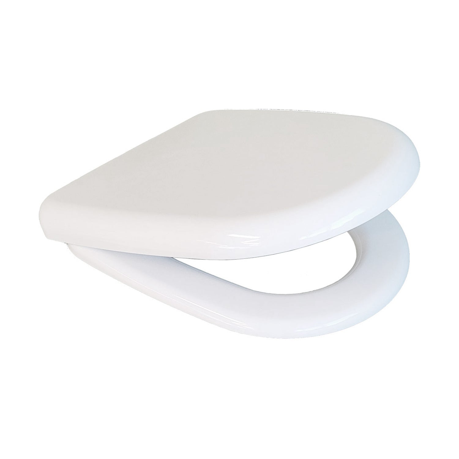 Sedile wc in termoindurente avvolgente con chiusura soft close larghezza 36 cm