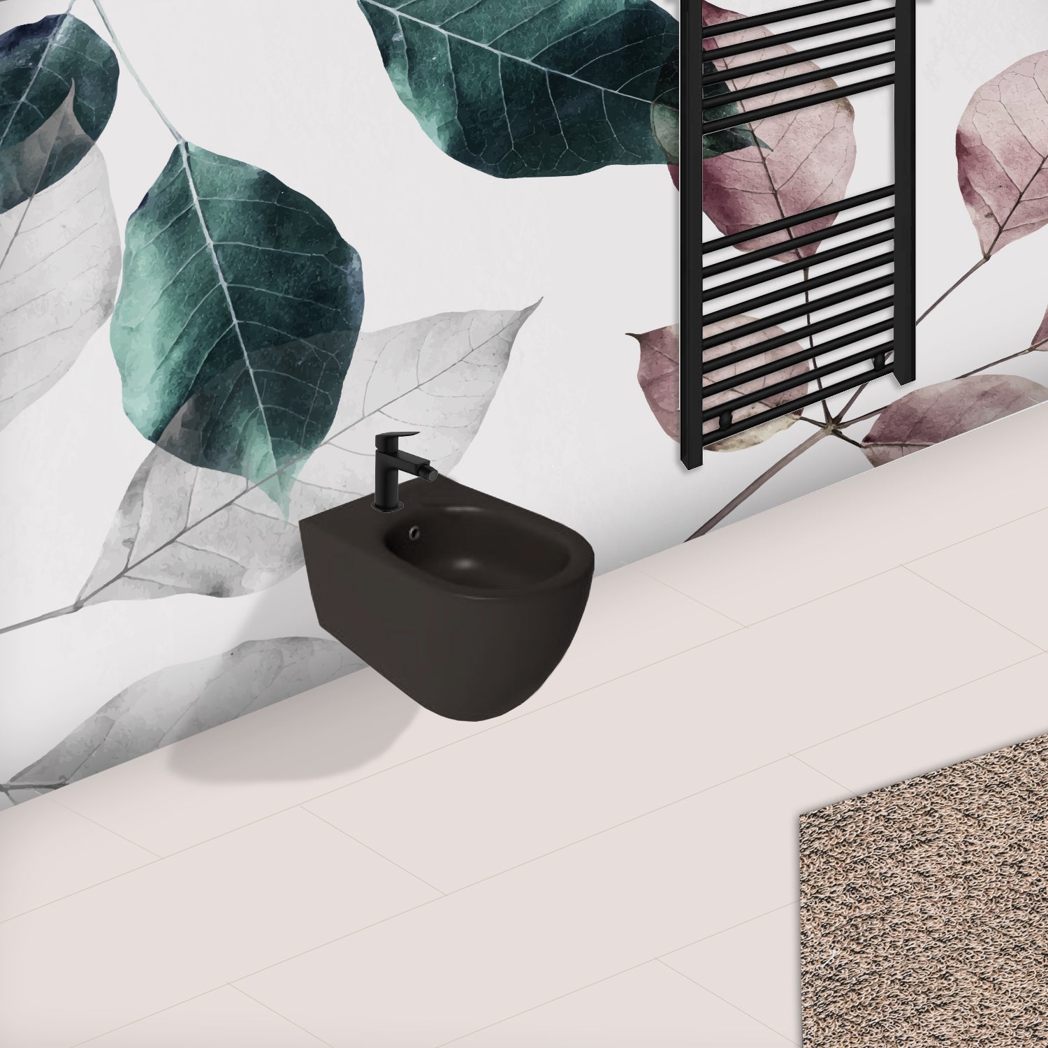 Bidet sospeso Rimless BathCore serie Infinity 53x36