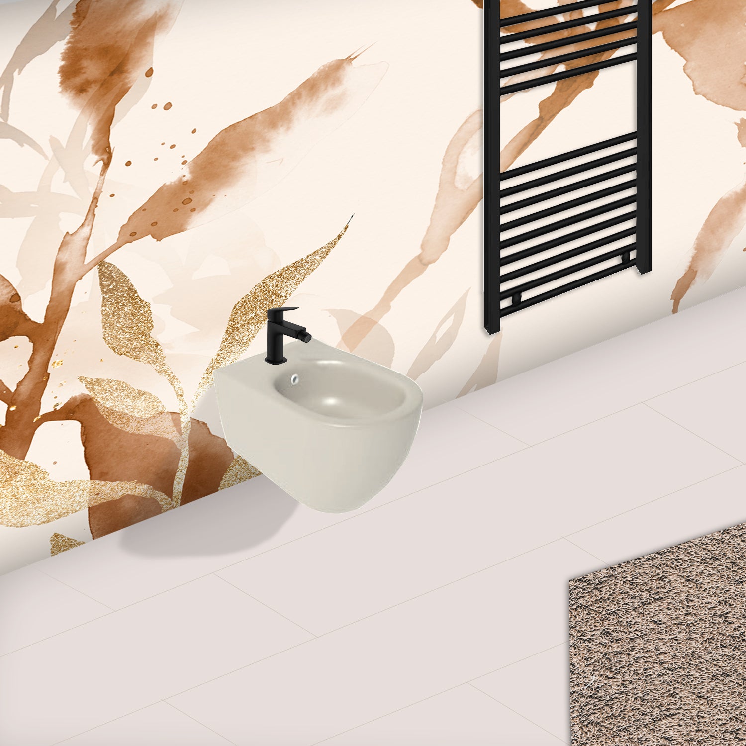 Bidet sospeso Rimless BathCore serie Infinity 53x36