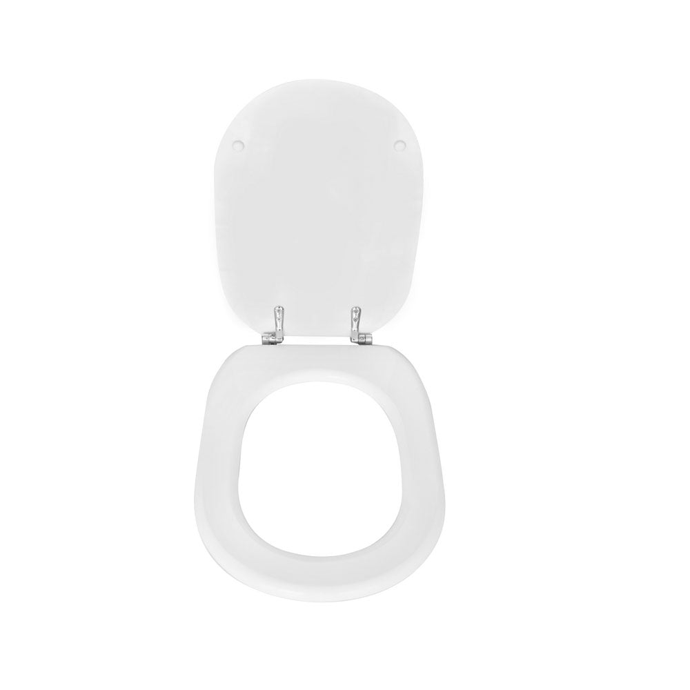 Sedile wc bianco dedicato a casa ceramica Azzurra serie Diana larghezza 36 cm