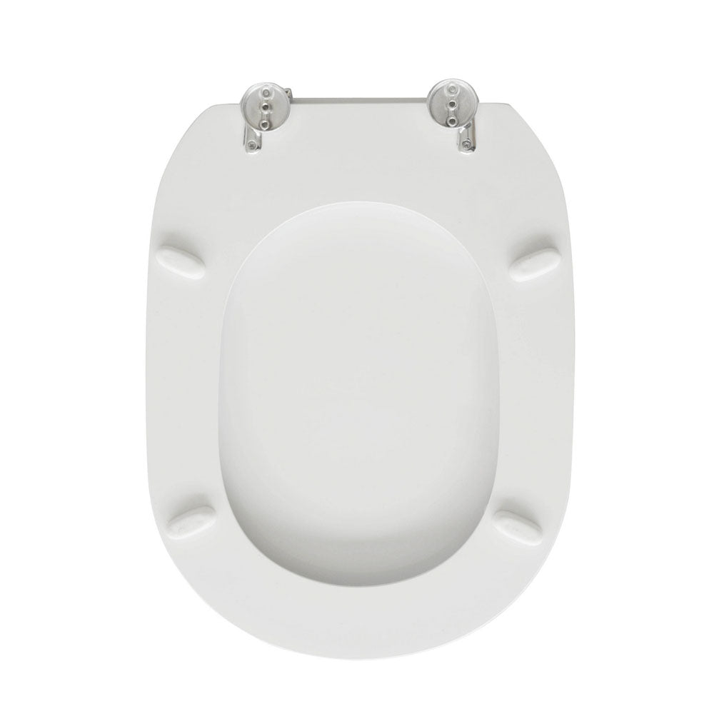Sedile wc bianco dedicato a casa ceramica Azzurra serie Diana larghezza 36 cm