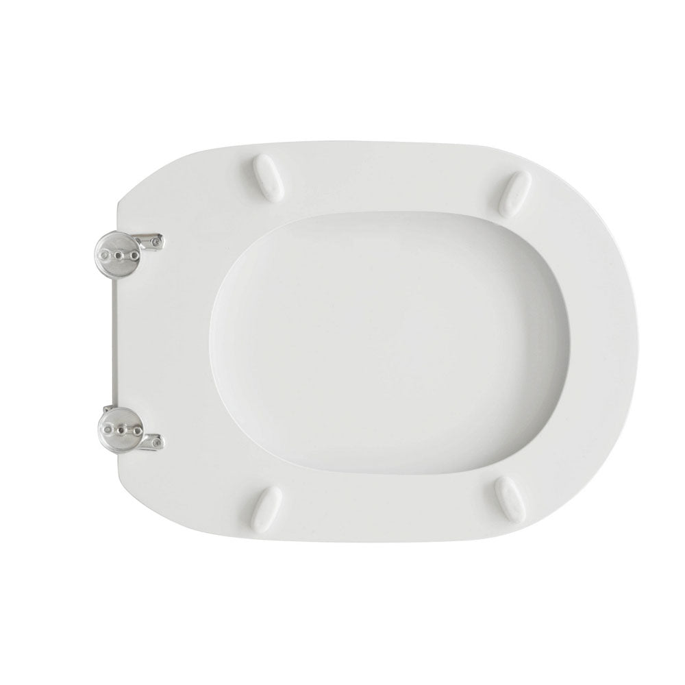 Sedile wc bianco dedicato a casa ceramica Azzurra serie Diana larghezza 36 cm