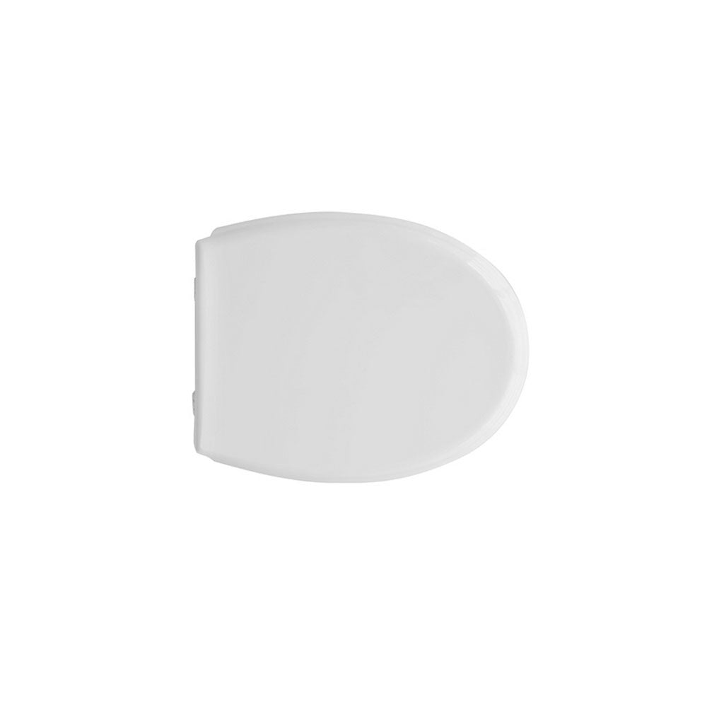 Sedile wc bianco per Azzurra vaso Full 56 larghezza 38 cm cerniere regolabili