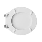 Sedile wc bianco per Azzurra vaso Giunone lunghezza 43 cm cerniere regolabili