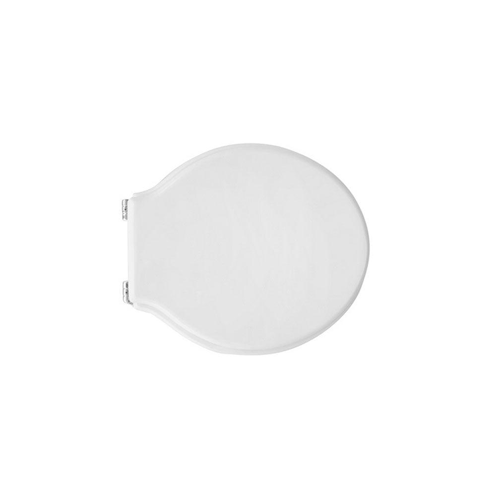 Sedile wc bianco per Azzurra vaso Giunone lunghezza 43 cm cerniere regolabili