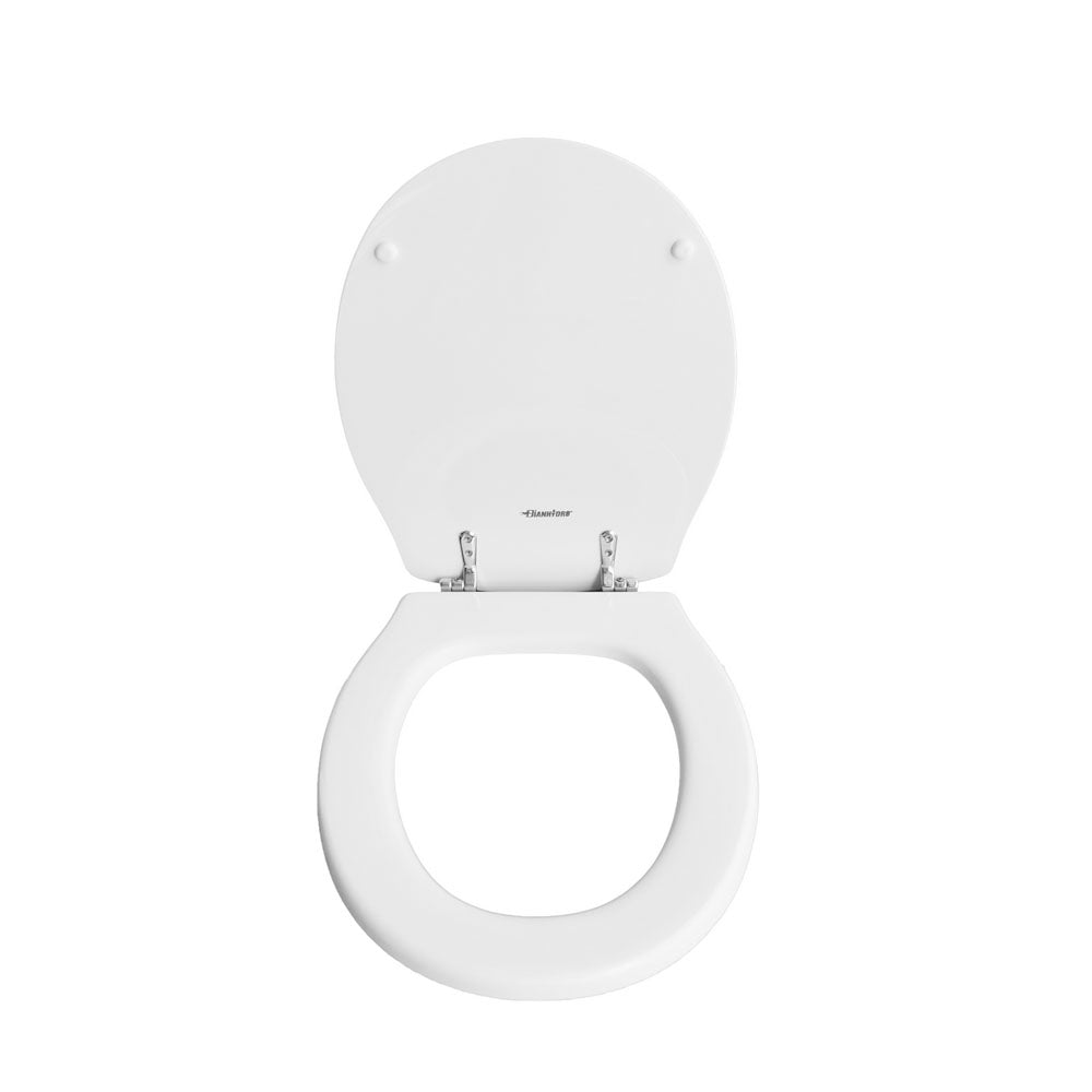 Sedile wc bianco per Azzurra vaso Jubilaeum larghezza 36 cm cerniere regolabili