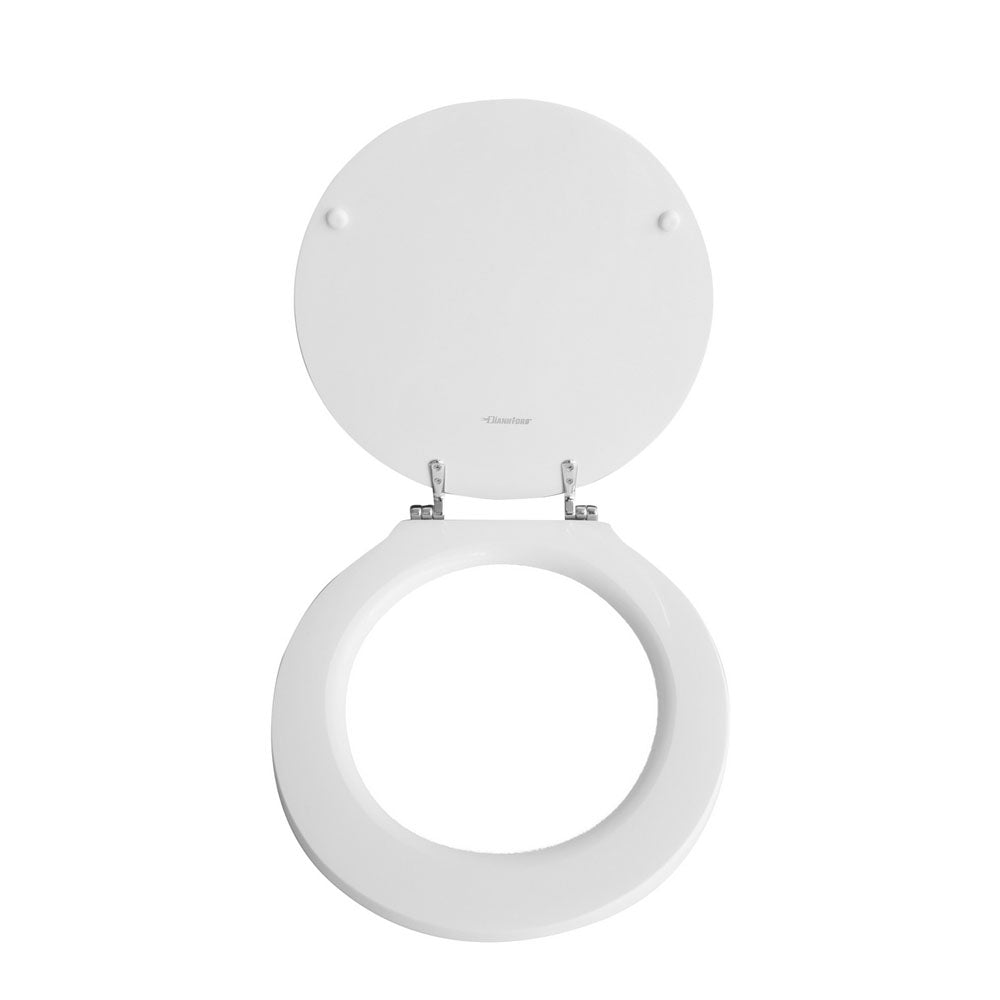 Sedile wc bianco per Azzurra vaso Zen  larghezza 39 cm cerniere fisse