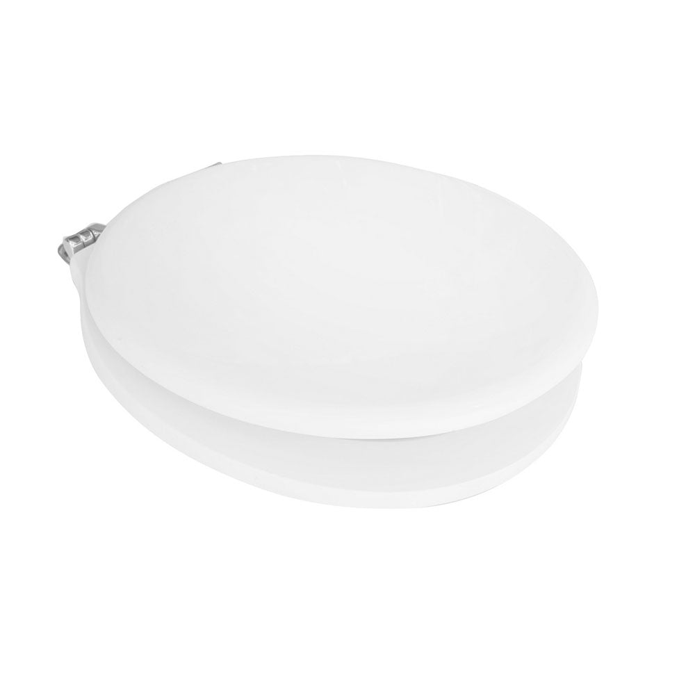 Sedile wc bianco per Azzurra vaso Zen  larghezza 39 cm cerniere fisse