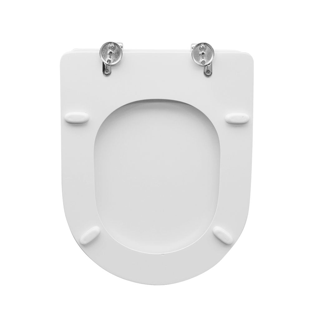 Sedile wc legno bianco per Cesame vaso Symbol larghezza 35