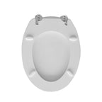 Sedile wc legno bianco per Cesame vaso Tifeo larghezza 34
