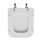 Sedile wc legno bianco per Dolomite vaso Epoca larghezza 35 cm cerniere fisse