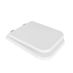 Sedile wc legno bianco per Dolomite vaso Epoca larghezza 35 cm cerniere fisse