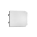 Sedile wc legno bianco per Dolomite vaso Epoca larghezza 35 cm cerniere fisse