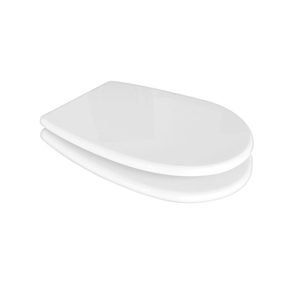 Sedile wc legno bianco per Delta vaso Futura larghezza 35