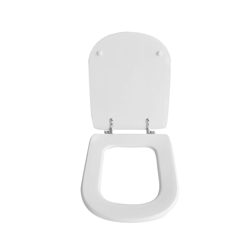 Sedile wc legno bianco per Dolomite vaso Gemma 2 larghezza 35 cm cerniere regolabili