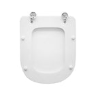 Sedile wc legno bianco per Dolomite vaso Gemma 2 larghezza 35 cm cerniere regolabili