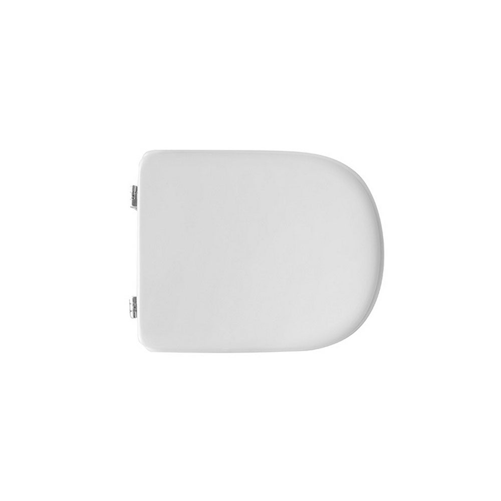 Sedile wc legno bianco per Dolomite vaso Gemma 2 larghezza 35 cm cerniere regolabili