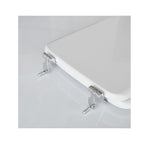 Sedile wc per Globo vaso Clio larghezza 34 cm cerniere fisse ottone cromo