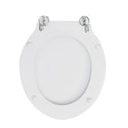 Sedile wc bianco per Globo vaso Paestum larghezza 36 cm cerniera universale