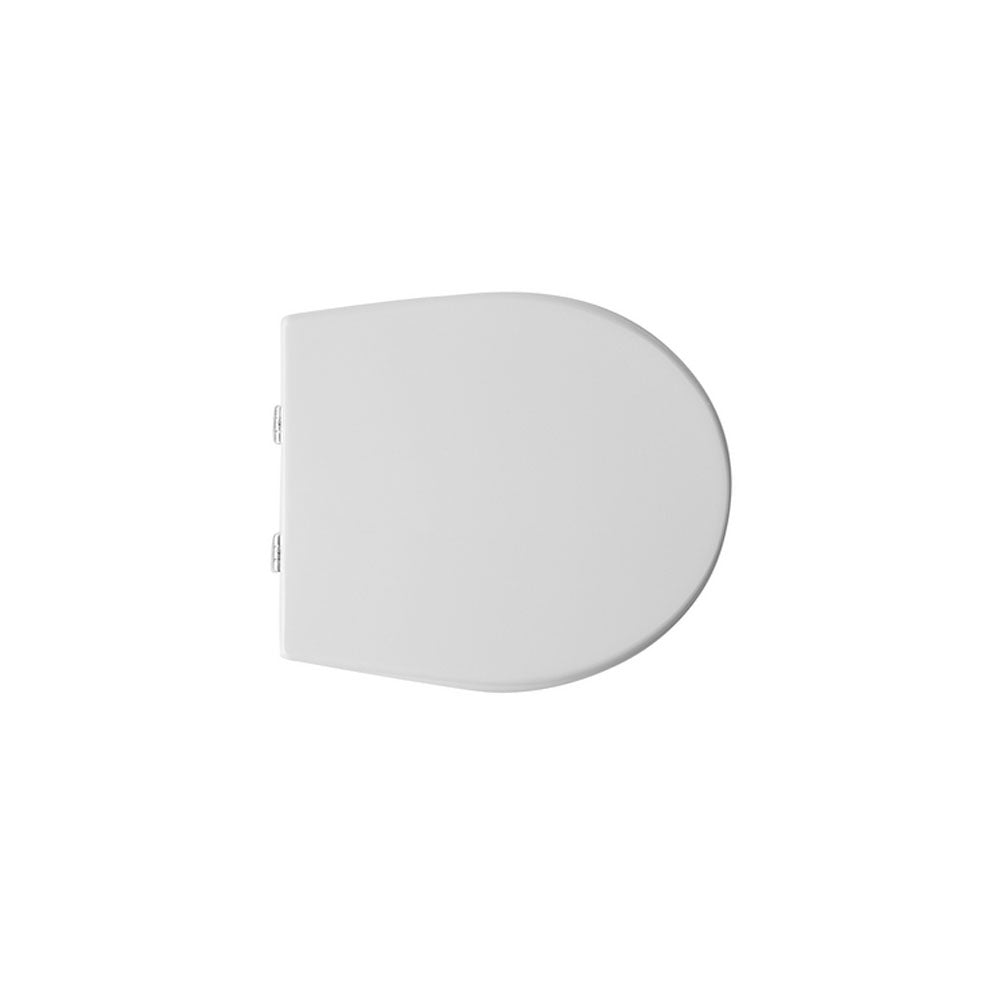 Sedile wc bianco per GSI vaso Panorama  lunghezza 43 cm cerniere fisse ad espansione