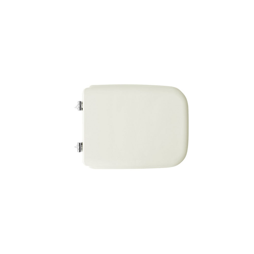 Sedile wc champagne per Ideal Standard vaso serie Conca larghezza 34 cm cerniere fisse