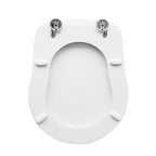 Sedile wc per Kerasan vaso serie RetrÃ² larghezza 35,5 cm cerniere regolabili