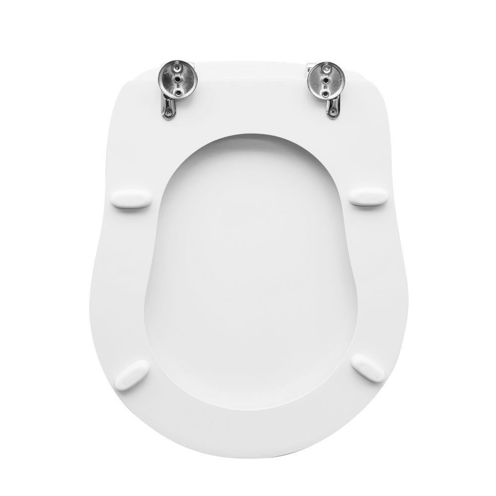 Sedile wc per Kerasan vaso serie RetrÃ² larghezza 35,5 cm cerniere regolabili