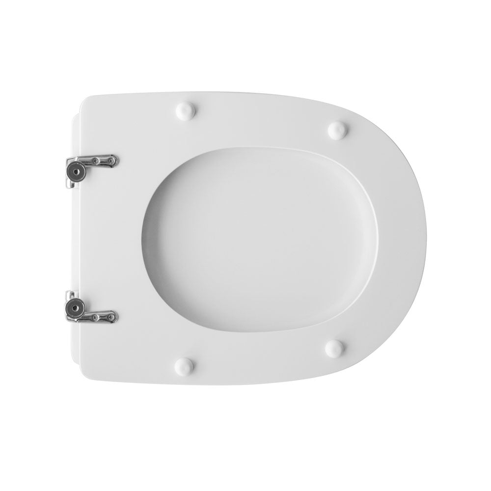 Sedile wc per Pozzi Ginori vaso Selnova 3 larghezza 35 cm cerniere fisse