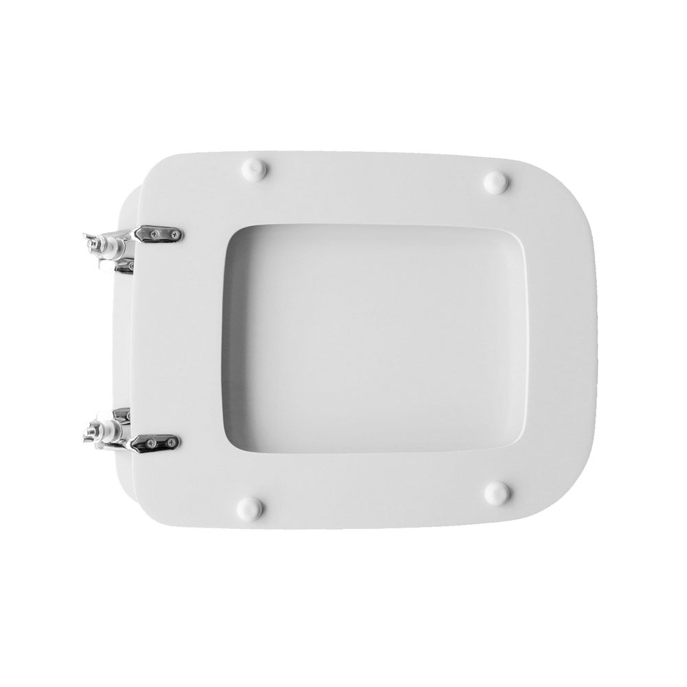 Sedile wc per Senesi vaso Duccio larghezza 34 cm cerniere fisse ottone cromo