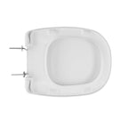 Sedile wc universale Dianter 7 termoindurente bianco cerniere regolabili