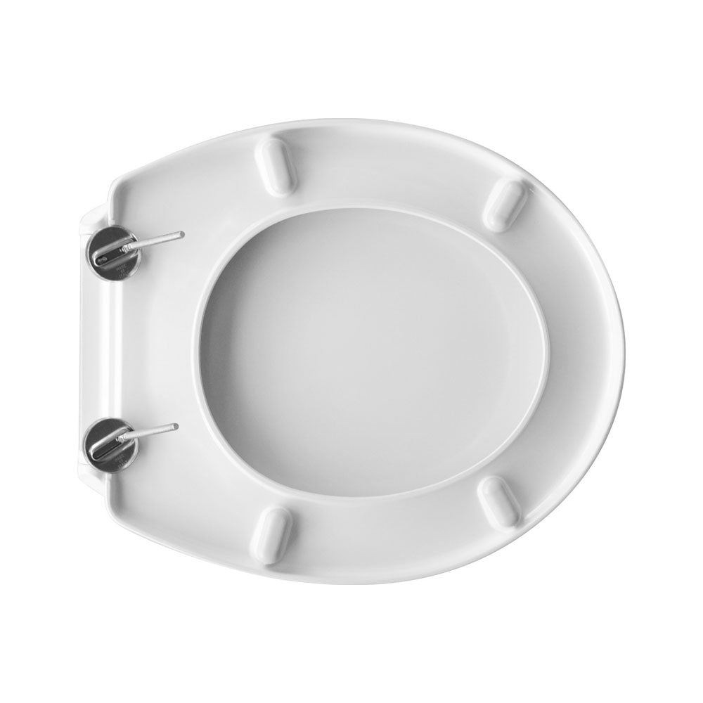 Sedile wc universale Dianter 9 termoindurente bianco cerniere regolabili