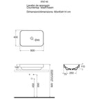 Lavabo da appoggio / semincasso Ceramica Azzurra Elegance 60X40