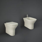 Sanitari Filomuro cm 36x55 mod. Sensation wc rimless+bidet+sedile soft close scarico universale Beige Opaco